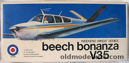 Entex 1/48 Beechcraft Bonanza V35 - (ex Bandai), 8515B plastic model kit